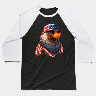 4th of July Bald eagle design Baseball T-Shirt